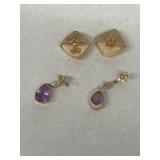 Earrings marked 14 K on back clip
