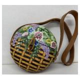 Hand painted shell purse