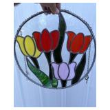 Stained glass tulips
