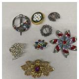 Estate antique jewelry brooches