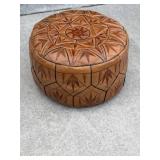Leather ottoman