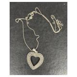 Sterling silver Mart 925 heart necklace