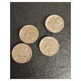 Buffalo nickel button clips