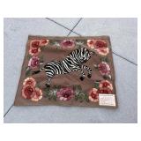 Zebra and roses rug designed by Marrian ham
