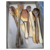 Wood, wooden spoons and paddles