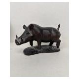 Hand carved wild pig from Kenya
