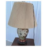 Hand-painted bird porcelain table lamp