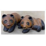 Oriental wicker panda bears