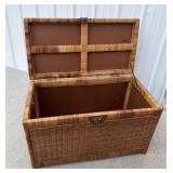 Wicker blanket chest