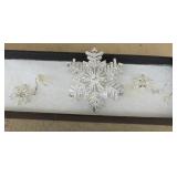 Snowflake pin and earrings