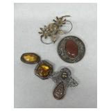 Antique jewelry, brooches,