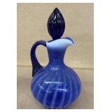 Blue glass early cruet