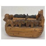 Hand carved wooden Noah