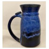 Red rock pottery, dark blue mug