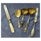 Sterling silver spoons and knives