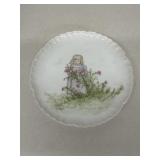 1891 Huddleston hand-painted plate of little g