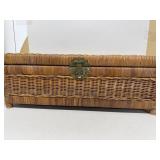 Wicker storage box