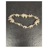 Sterling silver elephant bracelet