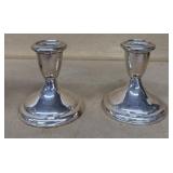 Sterling silver weighted candleholders