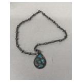 Turquoise southwestern Sterling silver necklace