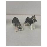 Pottery dogs signed BUSH