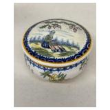 Quimper France, hand-painted dresser jar