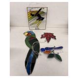 Stained glass window figures