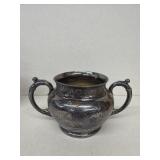 Quadro plated sugar dish