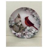Morning, serenade cardinal bird plate
