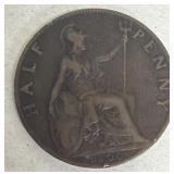 1900 1/2 penny