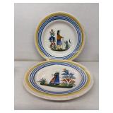Quimper hand painted plates