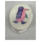 India marble, hand-painted ring dish