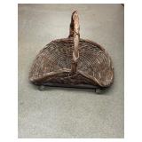 Wicker magazine or kindling basket