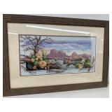 Southwestern panorama, Crosstitch scenery