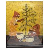 Hand painted art on cloth