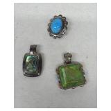 Sterling, silver pendants, and earring