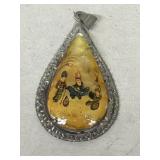 Handcrafted and painted pendant