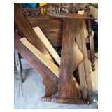 Early wooden bed frame
