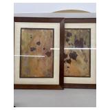 Paintings art of leaves signed PAL