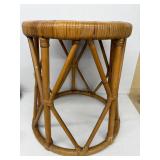 Bamboo and wicker stool