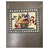 Bird rug with fruit