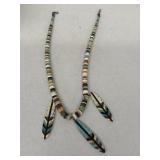 Handmade southwestern beaded necklace