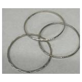 Sterling silver Mark 925 bangle bracelets