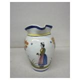 Quimper France hand painted pitcher