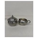 TAC pewter cream and sugar