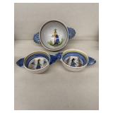 QUIMPER France, hand-painted bowls