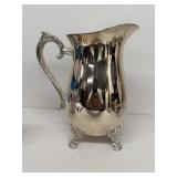 Silver plated water pitcher