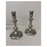 Stieff pewter candleholders