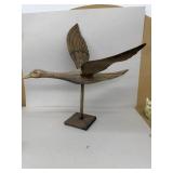 Wooden flying duck hand carved