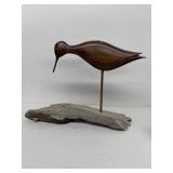 Wooden sandpiper hand carved